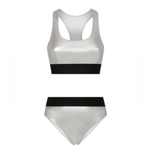 Kim Dolce & Gabbana Foiled Bikini Swimsuit With Branded Elastic Sz IV (4) US 10